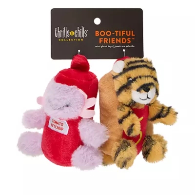 Product Thrills & Chills® Squeaker Axolotl & Tiger Plush Dog Toys - 2 PK