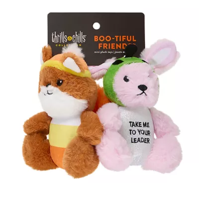 Product Thrills & Chills® Squeaker Fox & Rabbit Plush Dog Toys - 2 PK