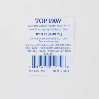 Top Paw® Embossed Bone Dog Bowl - Image 7