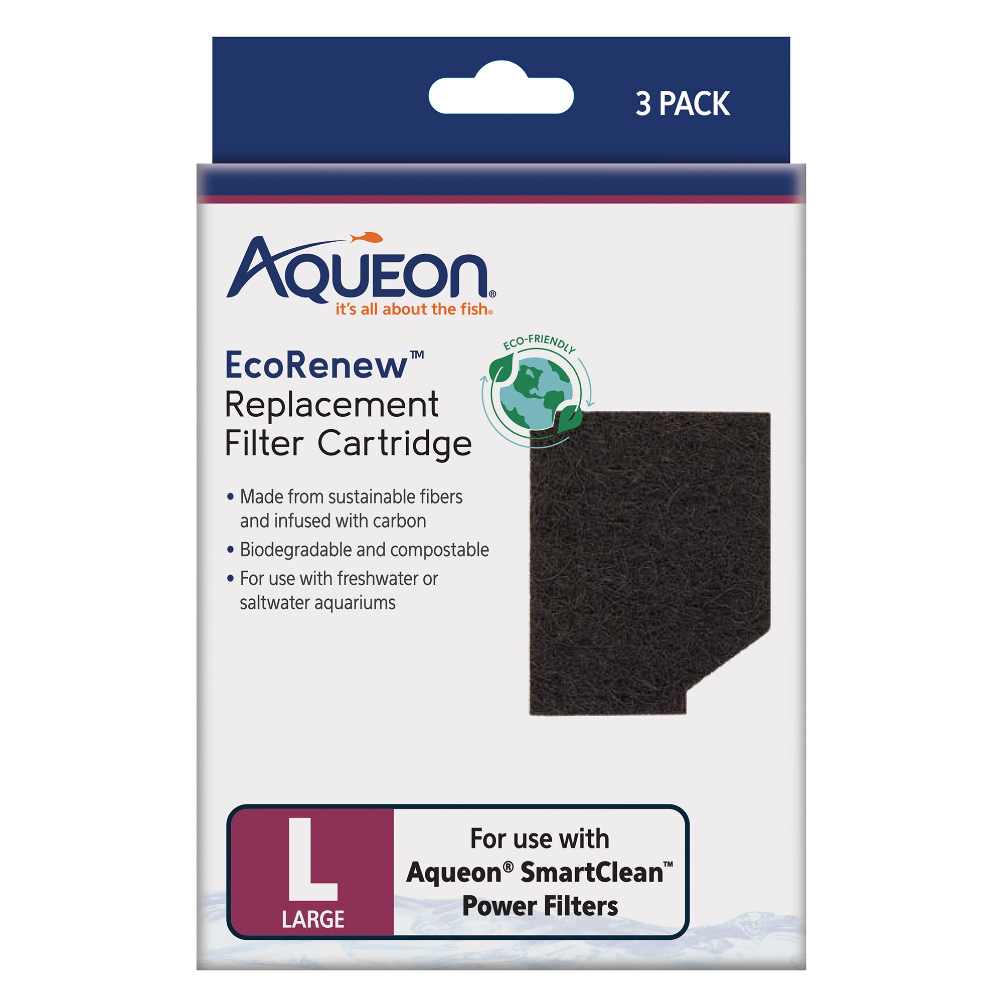Aqueon® EcoRenew&trade; Replacement Filter Cartridges - 3 Pack for Fish Tank Filters
