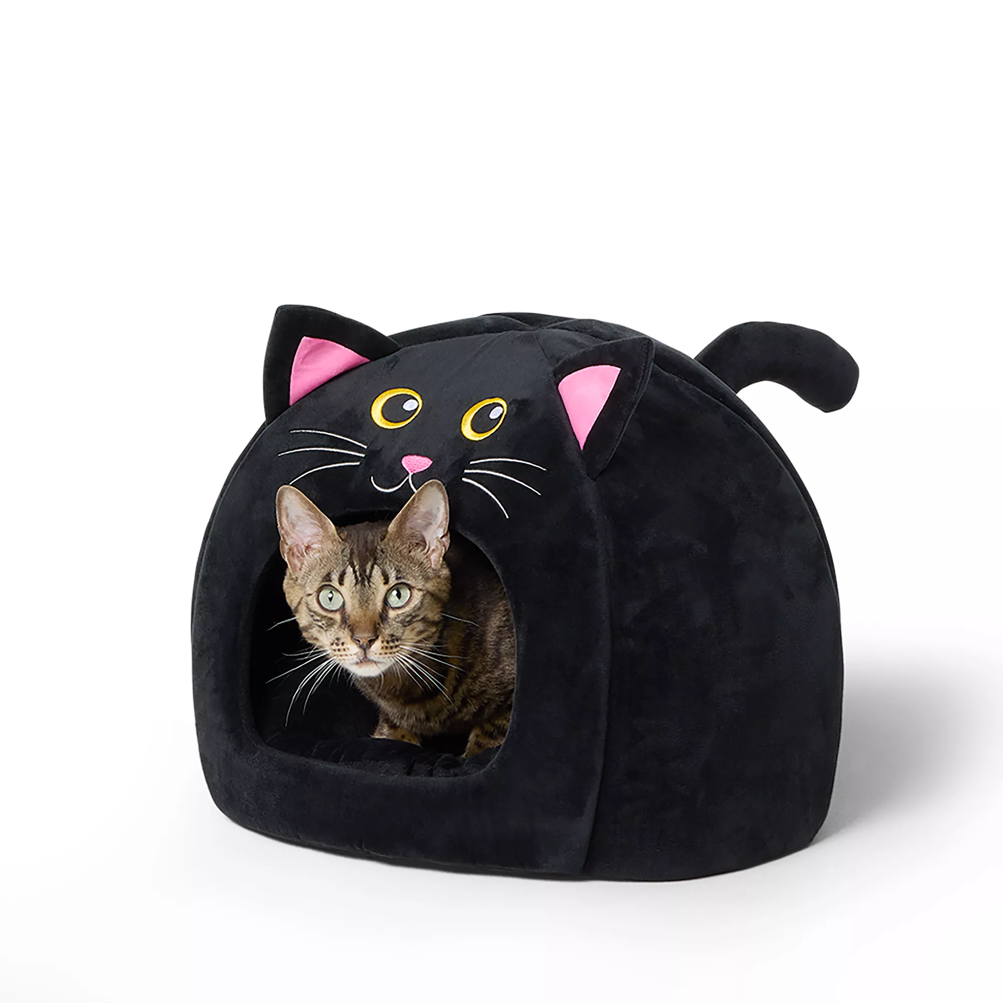 Thrills & Chills® Black Cat Hut with Scratcher