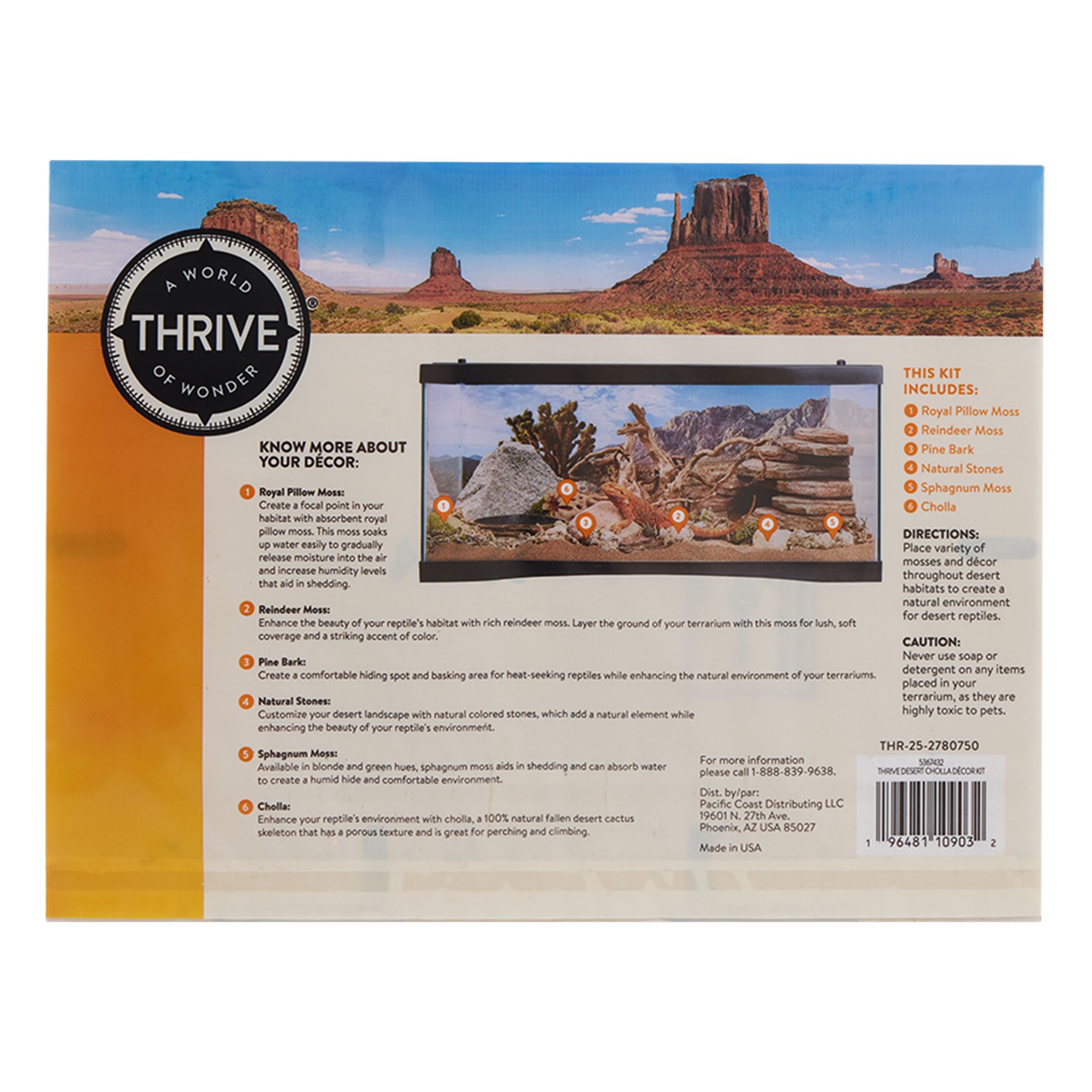 Thrive Desert Cholla Decorating Kit - Climbing Terrarium Decor - thumbnail 7