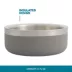 Full Cheeks™ Small Pet Grey Insulated Stainless Steel Food Bowl image thumbnail 3