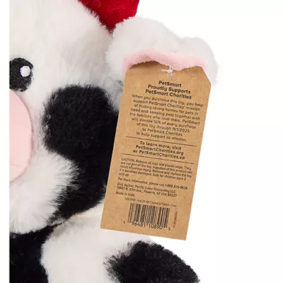 Product PetSmart Charities® Thrills & Chills® Plush Squeaker Cow, Dog Toy