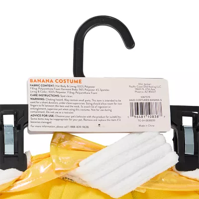Product Thrills & Chills® Pet Banana Costume, Dog & Cat