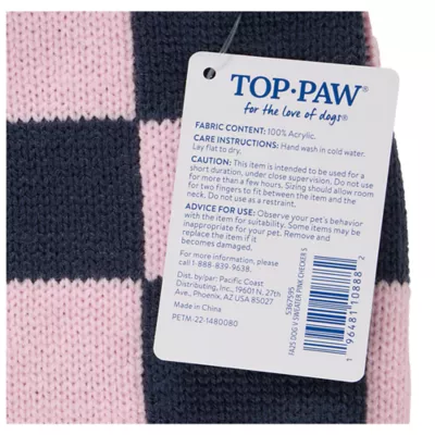 Product Top Paw® Checkered Dog Sweater