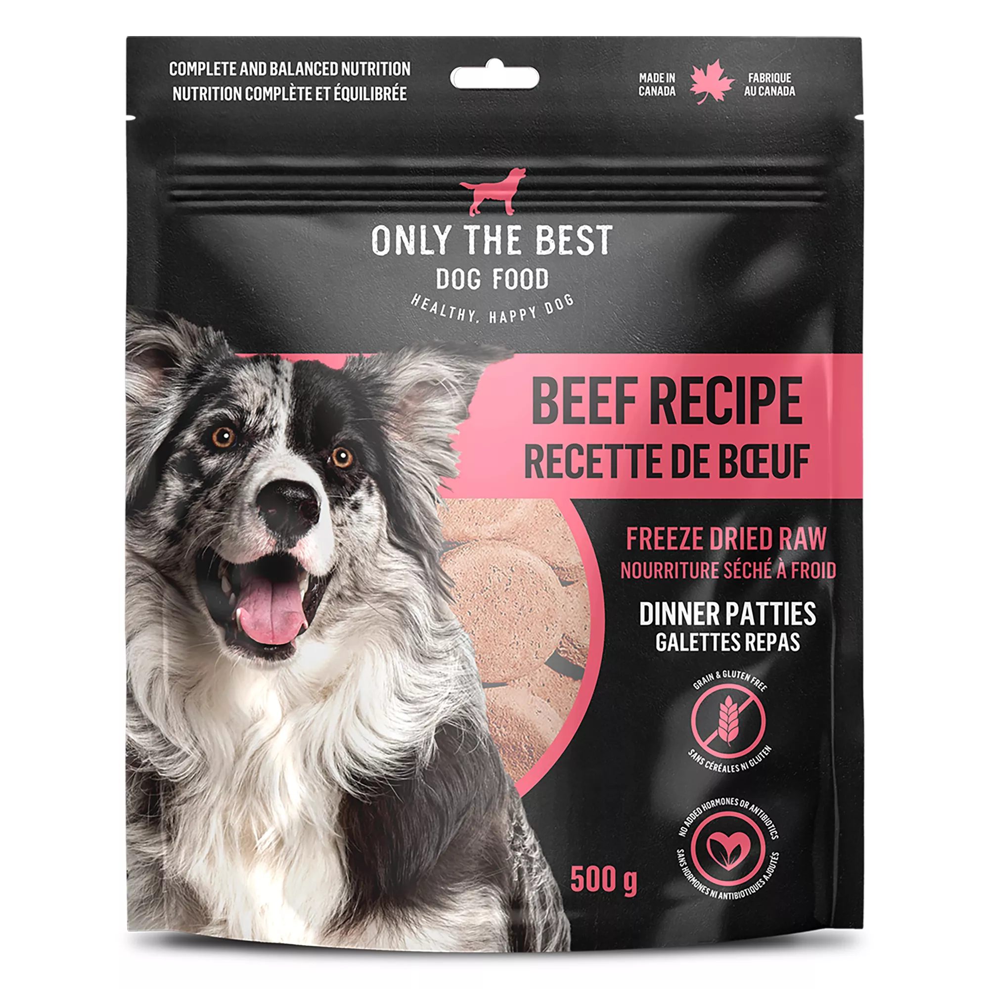 Only The Best Freeze-Dried Raw Adult Dog Food Dinner Patties - Beef