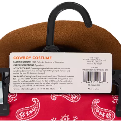 Product Thrills & Chills® Cowboy Hat & Bandana, Dog & Cat