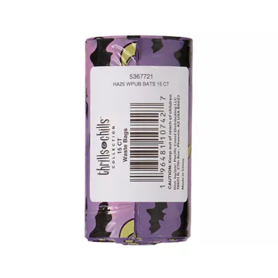 Product Thrills & Chills® Halloween Waste Pick Up Bags, Bats, 15 Count