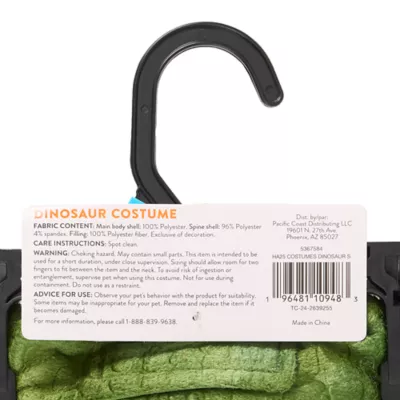 Product Thrills & Chills® Pet Dinosaur Costume, Dog & Cat