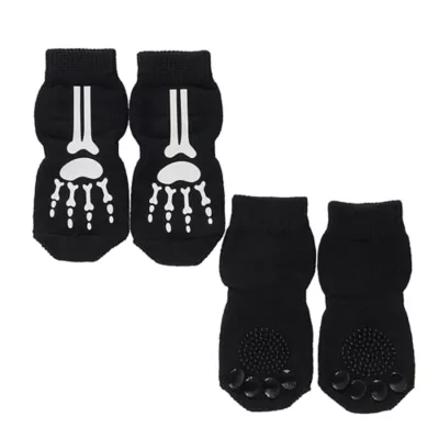 Product Thrills & Chills® Glow in the Dark Skeleton Socks