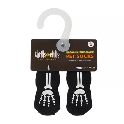 Product Thrills & Chills® Glow in the Dark Skeleton Socks