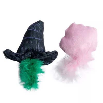 Product Wicked Hat and Tiara Plush Cat Toys, 2 Pack