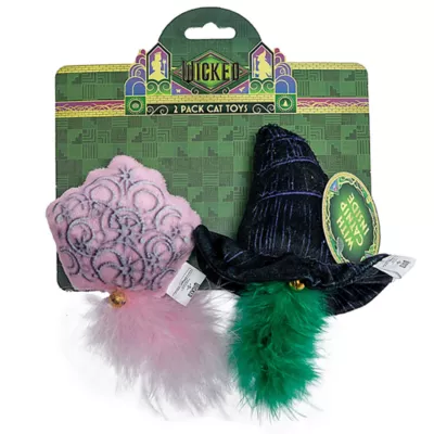 Product Wicked Hat and Tiara Plush Cat Toys, 2 Pack