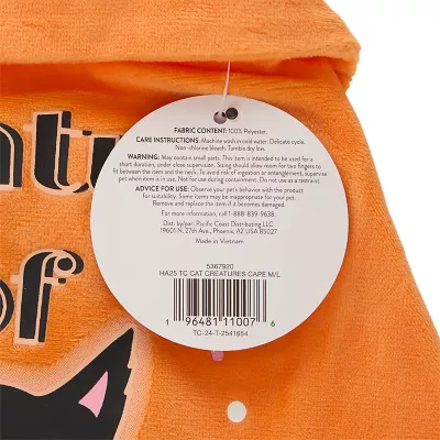 Product Thrills & Chills® Cat Creatures Pet Cape