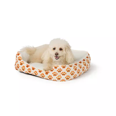 Product Thrills & Chills® Cuddler Pumpkin Paws Spooky Cuddler Bed - Orange, White & Green