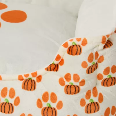 Product Thrills & Chills® Cuddler Pumpkin Paws Spooky Cuddler Bed - Orange, White & Green