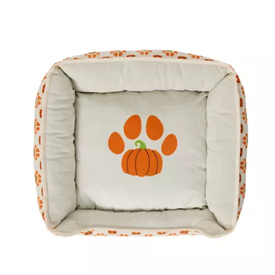Product Thrills & Chills® Cuddler Pumpkin Paws Spooky Cuddler Bed - Orange, White & Green