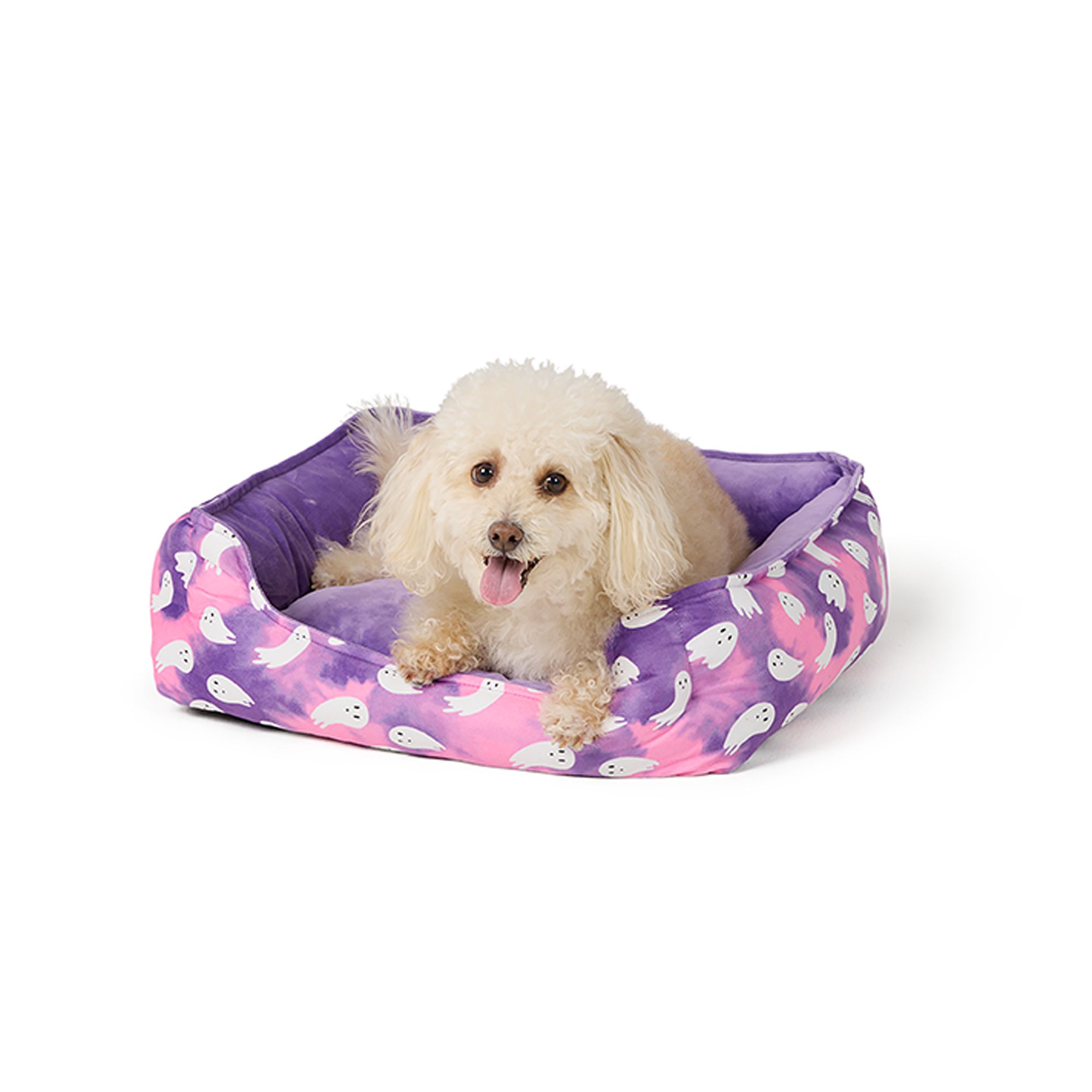 Thrills & Chills® Spooky Ghost Cuddler Style Pillow Dog Bed