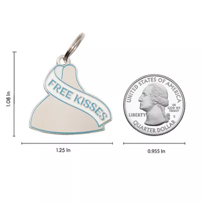Product Two Tails Pet Company Free Kisses Pet ID Tag