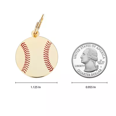 Product Two Tails Pet Company Baseball Pet ID Tag