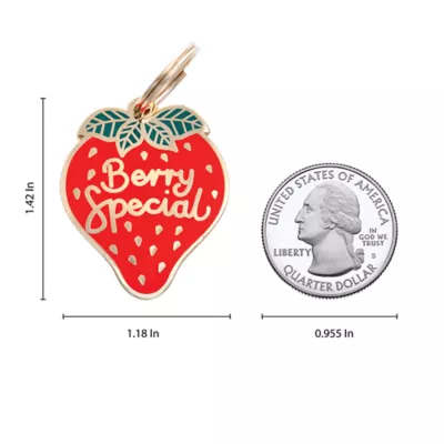 Product Two Tails Pet Company Berry Special Pet ID Tag
