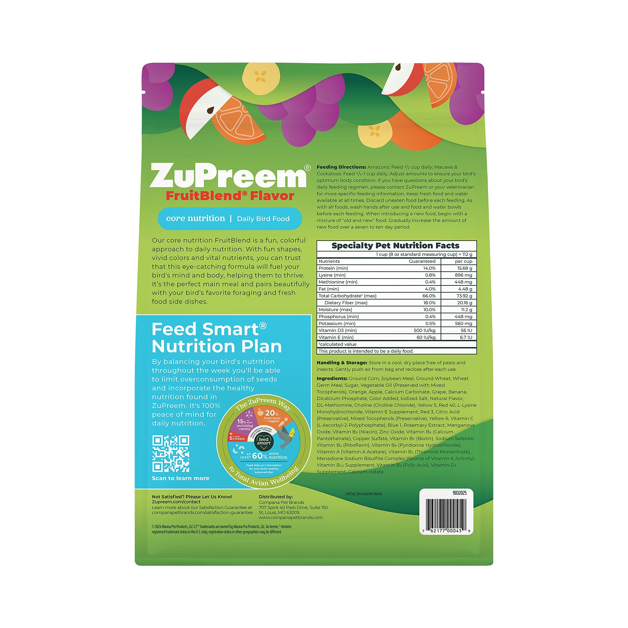 ZuPreem FruitBlend for Large Birds - Fruit-Flavored Pellets - thumbnail 3