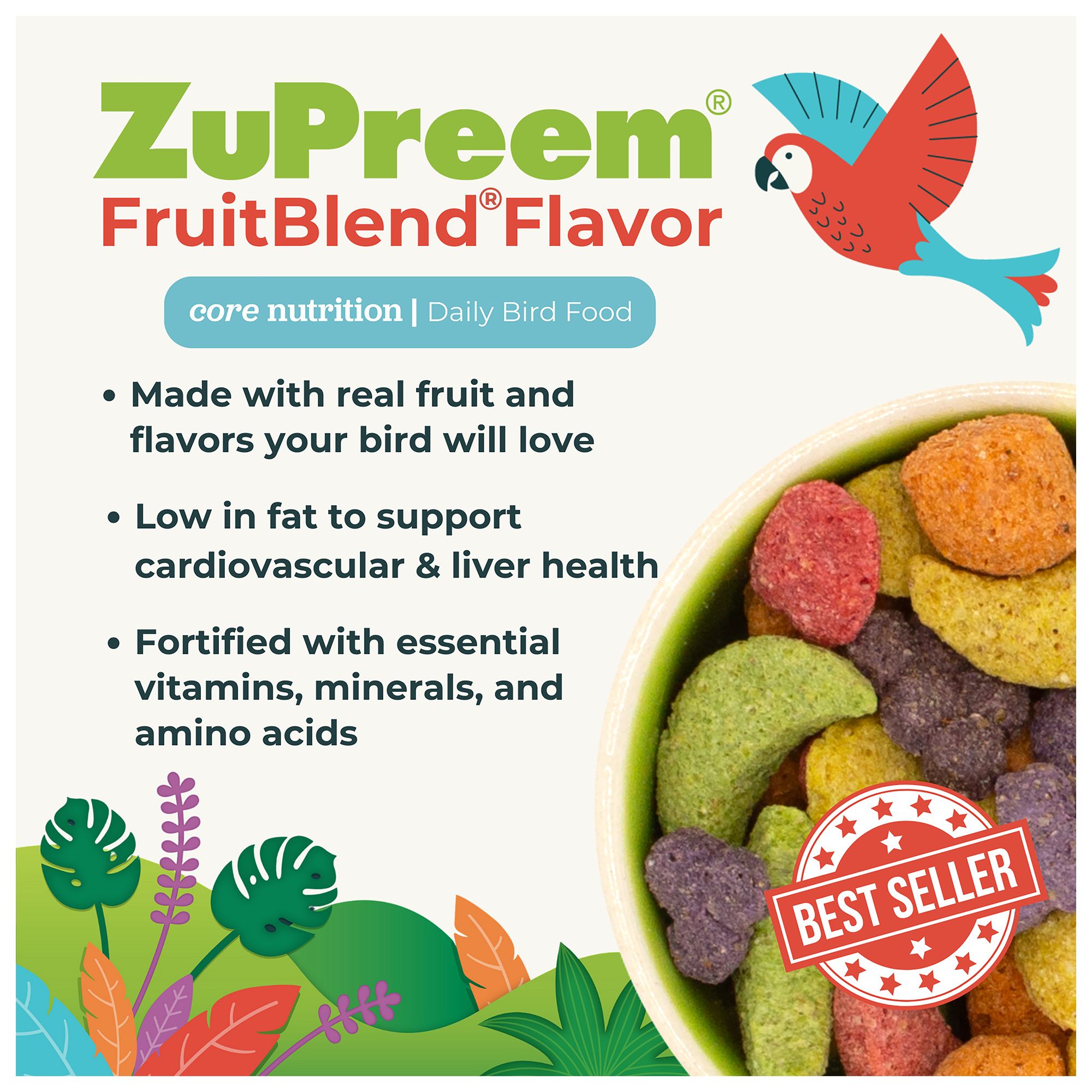 ZuPreem FruitBlend for Large Birds - Fruit-Flavored Pellets - thumbnail 6