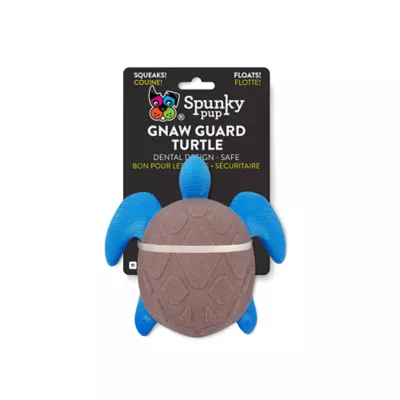 Product Spunky Pup Gnaw Guard Turtle Squeaker Floating Dog Toy