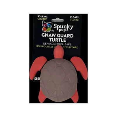 Product Spunky Pup Gnaw Guard Turtle Squeaker Floating Dog Toy