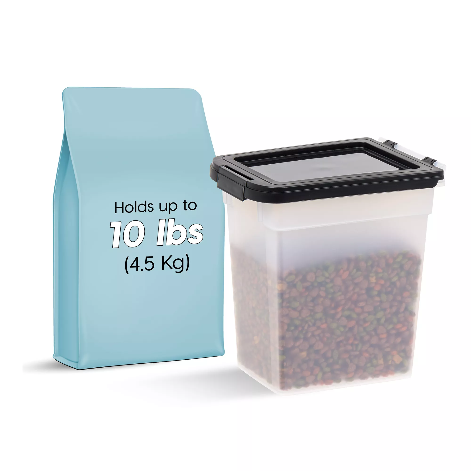 IRIS, 10 Lbs. Airtight Pet Food Container - Dog & Cat Food Storage Bin - Treat Box