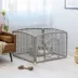 IRIS, 24-inch Exercise 4-Panel Pet Playpen with Door, Silver image thumbnail 5