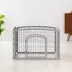IRIS, 24-inch Exercise 4 & 8-Panel Pet & Dog Playpen with Door, Silver, Plastic image thumbnail 6