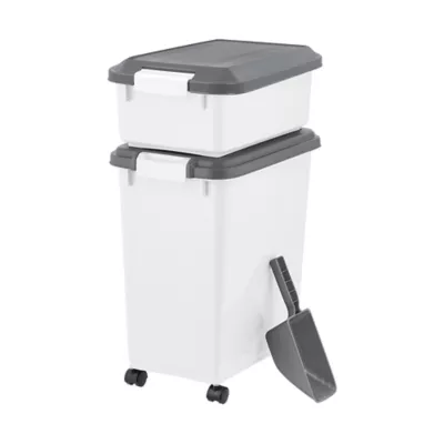 Product IRIS, Airtight Pet Food Container - Dog & Cat Food Storage Bin - Treat Box with Scoop