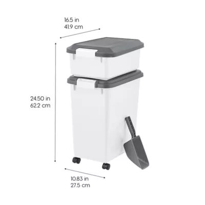 Product IRIS, Airtight Pet Food Container - Dog & Cat Food Storage Bin - Treat Box with Scoop