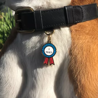 Product Two Tails Pet Company 'I Tried' Pet ID Tag