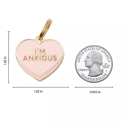Product Two Tails Pet Company 'I'm Anxious' Pet ID Tag