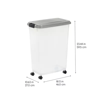 Product IRIS, 37.5 Lbs. Airtight Pet Food Container - Dog & Cat Food Storage Bin with Scoop