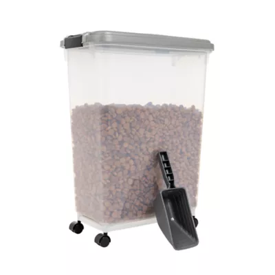 Product IRIS, 37.5 Lbs. Airtight Pet Food Container - Dog & Cat Food Storage Bin with Scoop