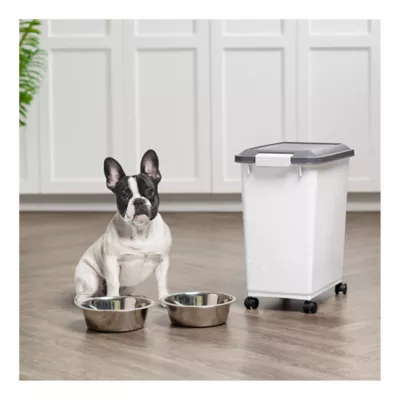 Product IRIS, Airtight Pet Food Container - Dog & Cat Food Storage Bin - Treat Box with Scoop