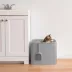 IRIS, Premium Top Entry Cat Litter Box with Scoop - Enclosed Square Design, Gray image thumbnail 6