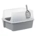 IRIS, Open Top Cat Litter Tray with Scoop and Scatter Shield, Cat Litter Pan, Gray image thumbnail 1