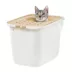 IRIS, Large Top Entry Cat Litter Box - Litter Catching Lid Enclosure, White/Beige image thumbnail 1