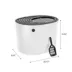 IRIS, Top Entry Cat Litter Box with Scoop - Stylish Round Enclosed Design, White & Black image thumbnail 5