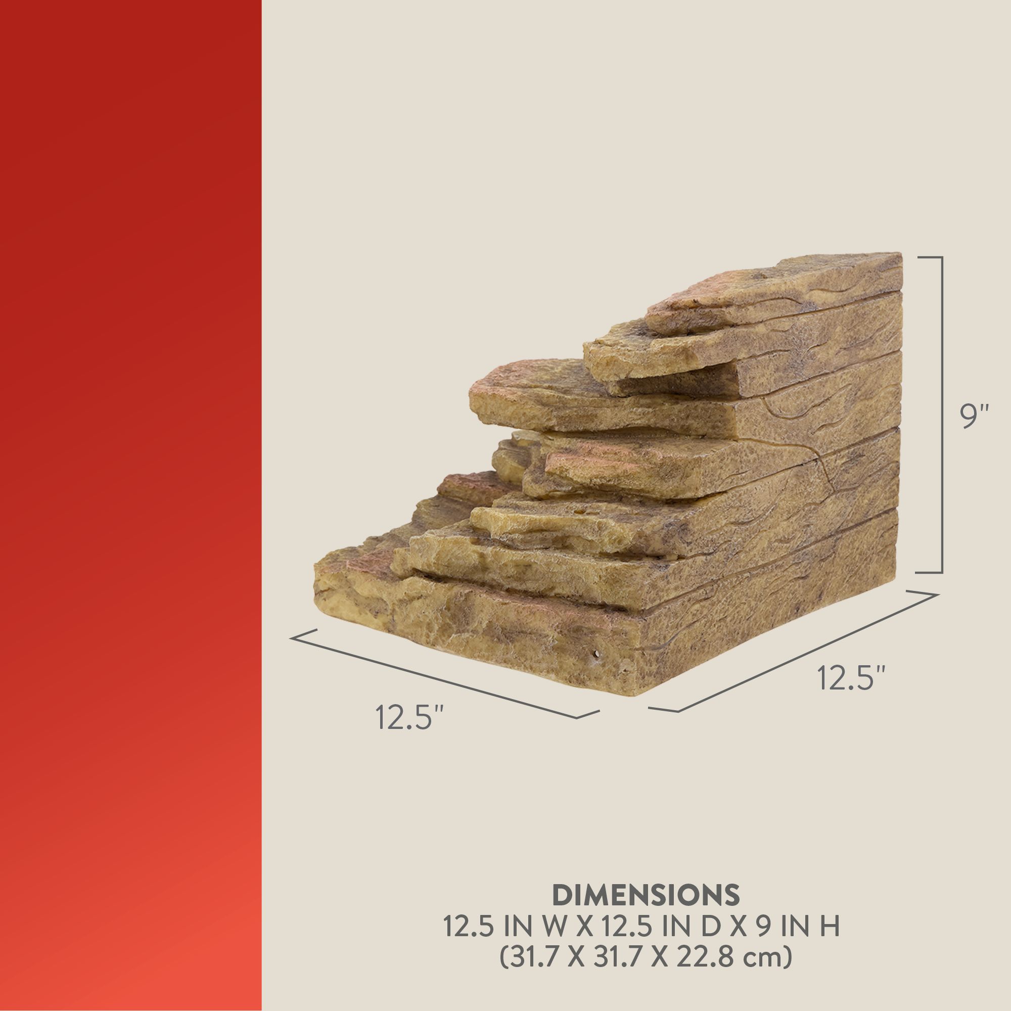 Thrive Desert Reptile Corner Hide - Reptile Hide Decor - thumbnail 3