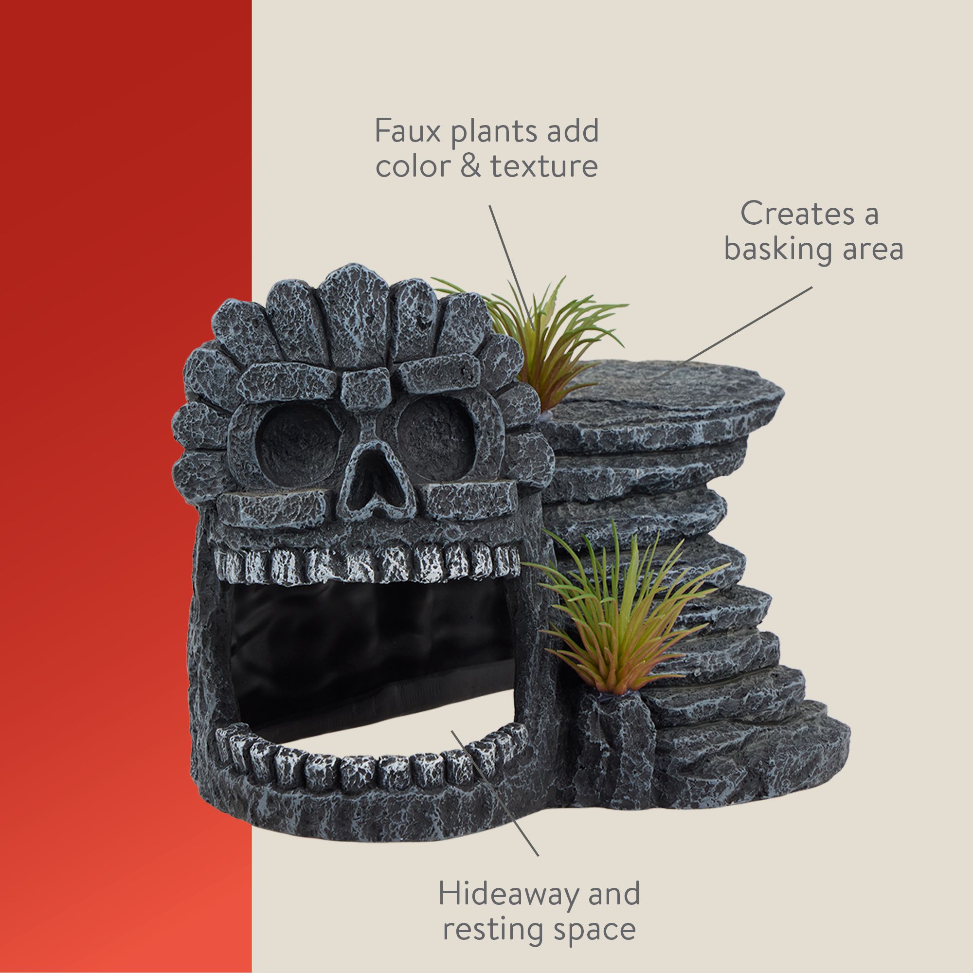 Thrive Skull Cave - Reptile Hide Decor - thumbnail 4