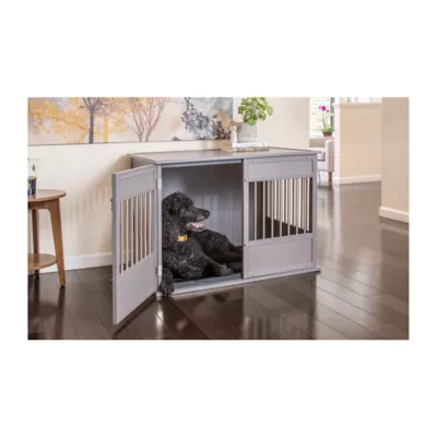 New Age Pet® ECOFLEX® Horizon Pet Crate and End Table, Antique White - Image 2