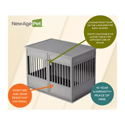 New Age Pet® ECOFLEX® Horizon Pet Crate and End Table, Antique White - Image 6