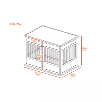 New Age Pet® ECOFLEX® Horizon Pet Crate and End Table, Antique White - Image 7