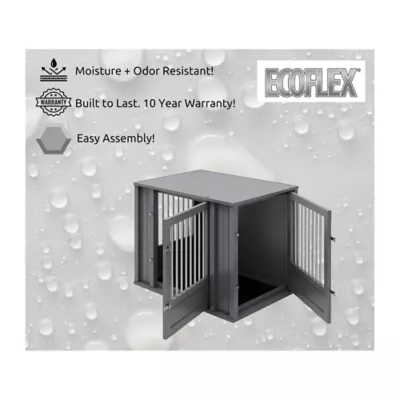 New Age Pet® ECOFLEX® Flexi Door Dog Crate & End Table, Black & White - Image 5